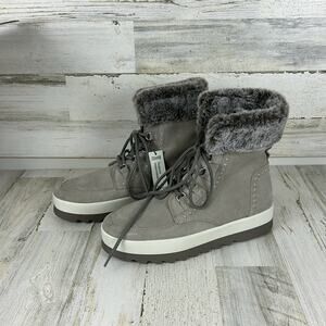 Cougar Vanetta gray Suede waterproof winter ankle boots womens  new